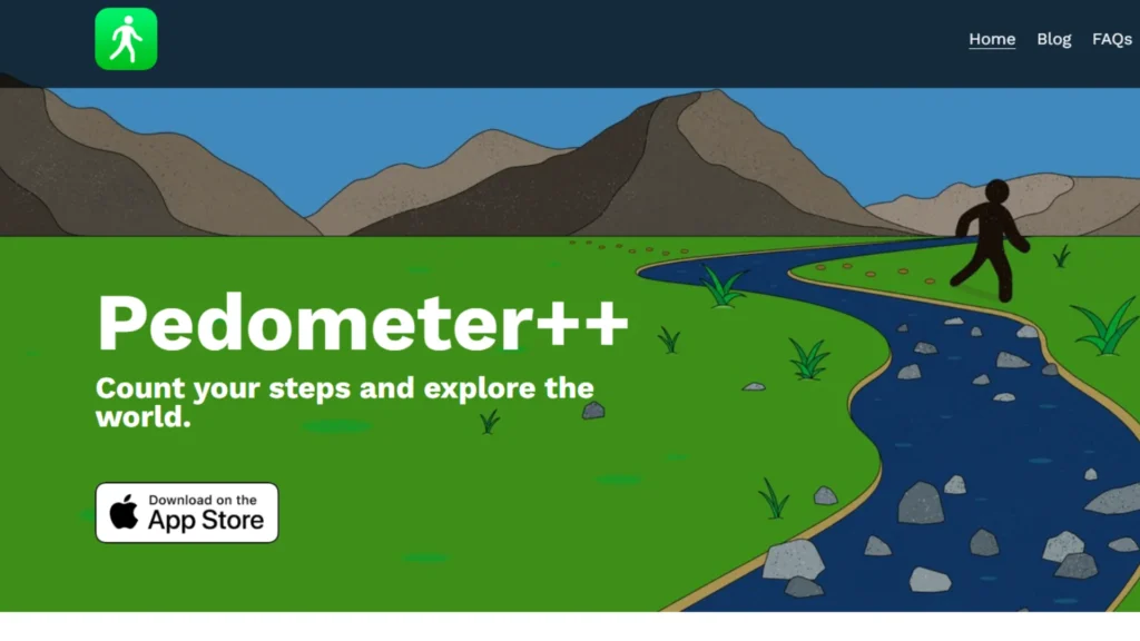 a screenshot of the website pedometer.app