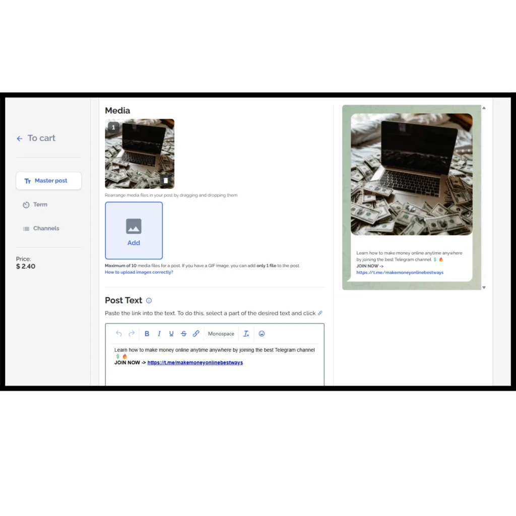 create your first ad easily