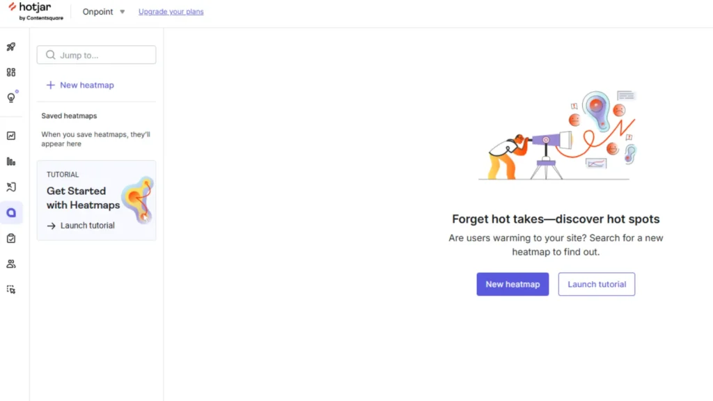 hotjar heatmap screenshot